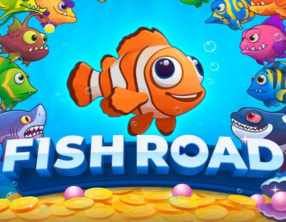 Fish Road slot logo by InOut at Total Casino